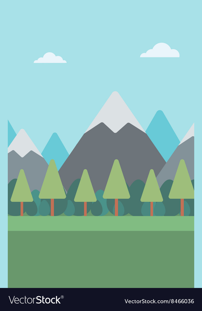 Background of mountain landscape Royalty Free Vector Image