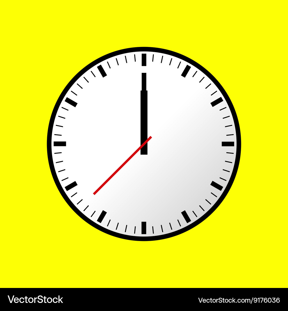 Clock icon flat design eps10 Royalty Free Vector Image