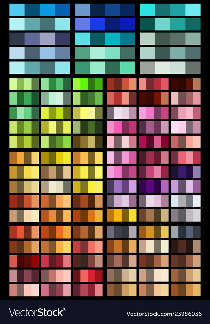 Color Palette Set Background Harmony Color Combos Vector Image