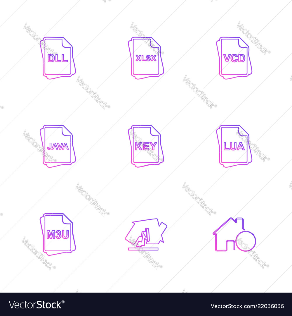 File type files documents eps icons set