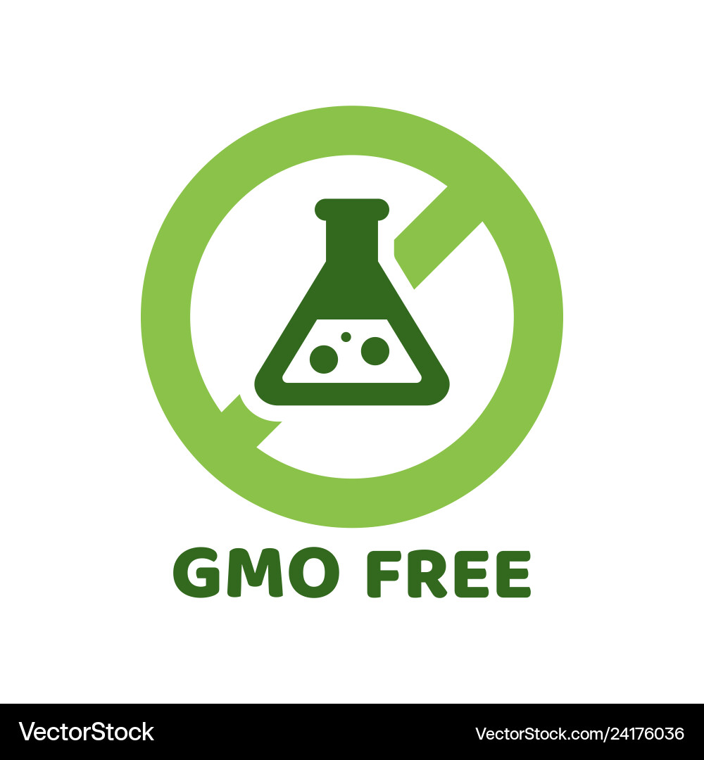 Gmo free emblems Royalty Free Vector Image - VectorStock