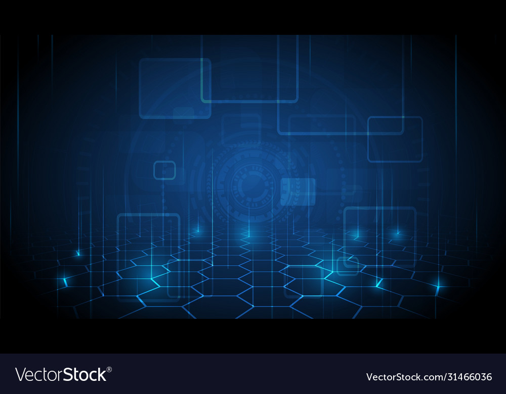 Hi-tech digital data connection system vector image Hi-tech digital data connection system