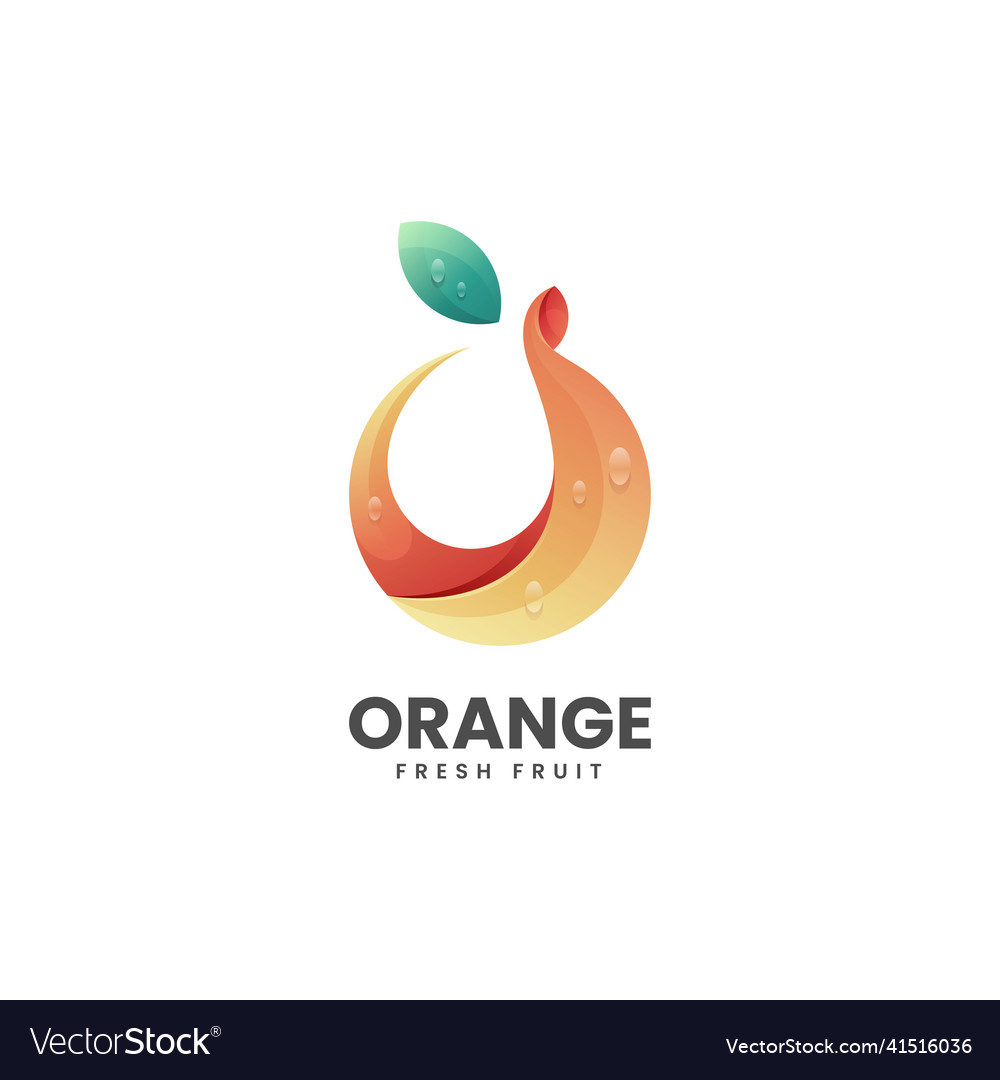 Logo orange gradient colorful style