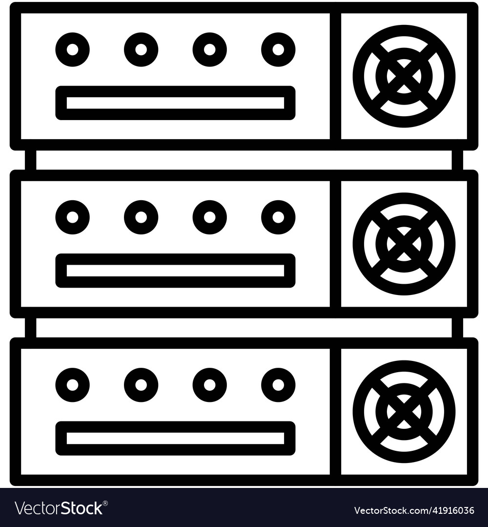 Mining rack icon blockchain related