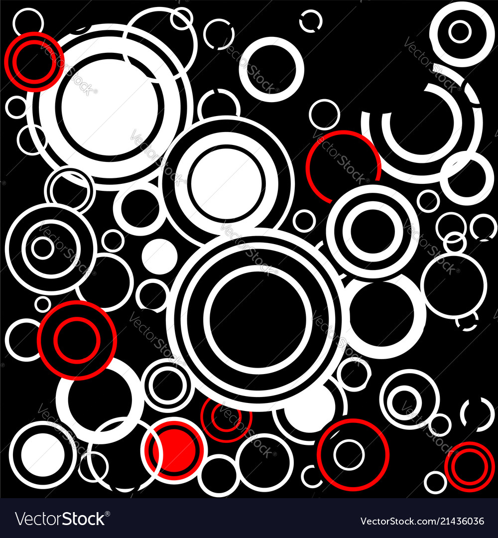 Retro red and white circles