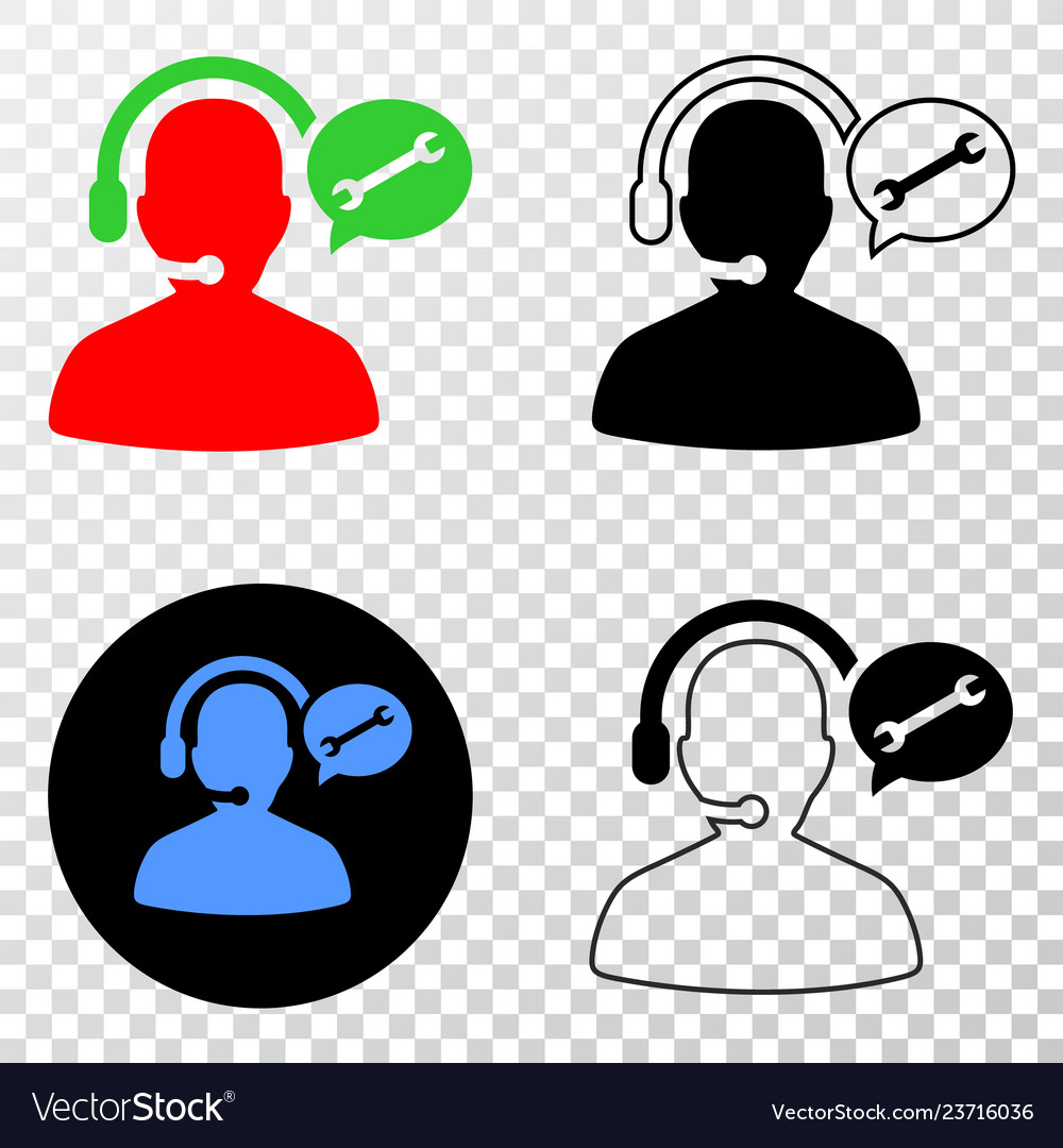Service operator message eps icon vector image Service operator message eps icon