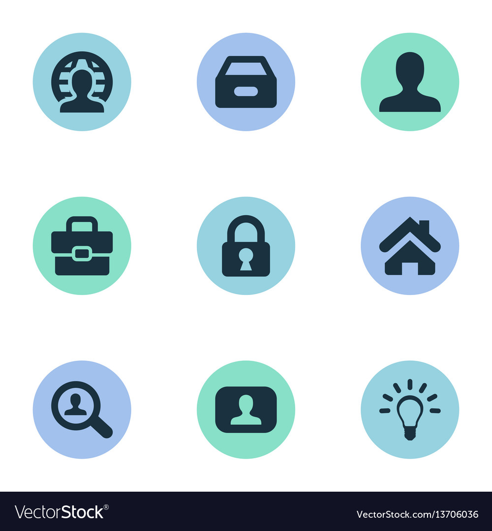 Set of simple job icons
