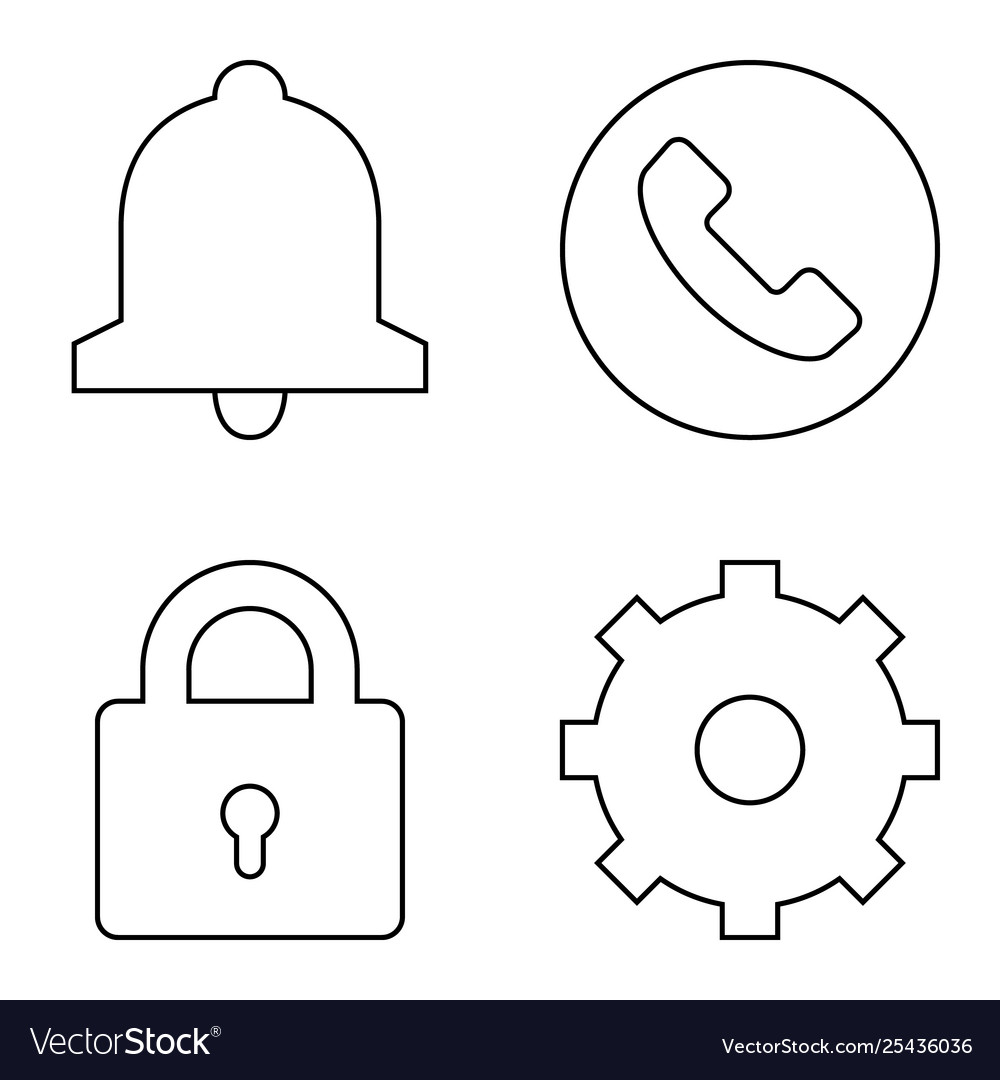 Simple set thin line icons 02 Vector Image Simple set thin line icons 02