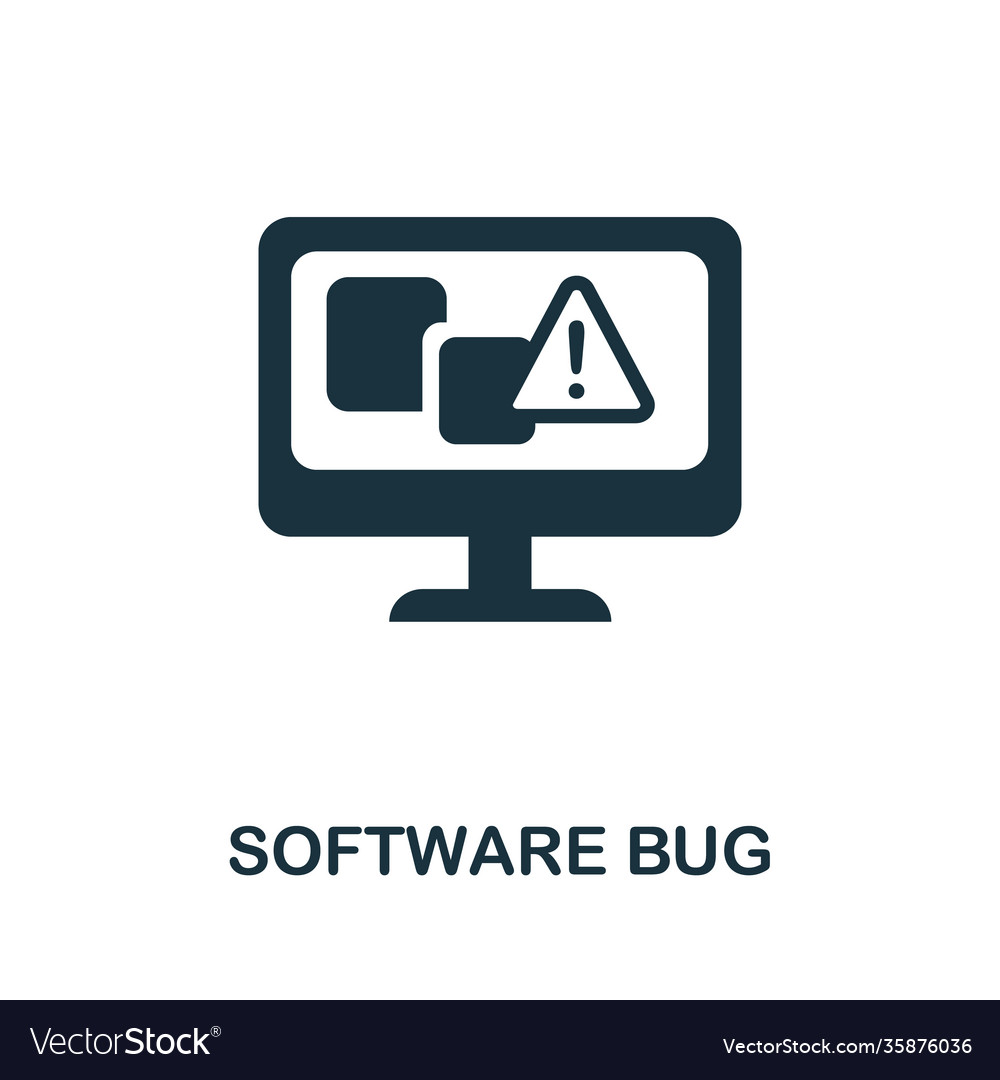 Software Bug-Symbol einfaches Element aus dem Internet vector image Software Bug-Symbol einfaches Element aus dem Internet