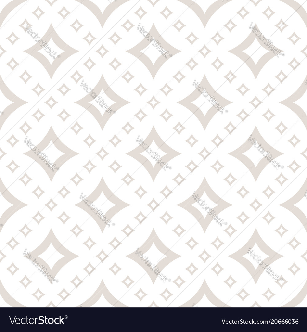 Subtle geometric pattern with diamond shapes vector image Subtle geometric pattern with diamond shapes
