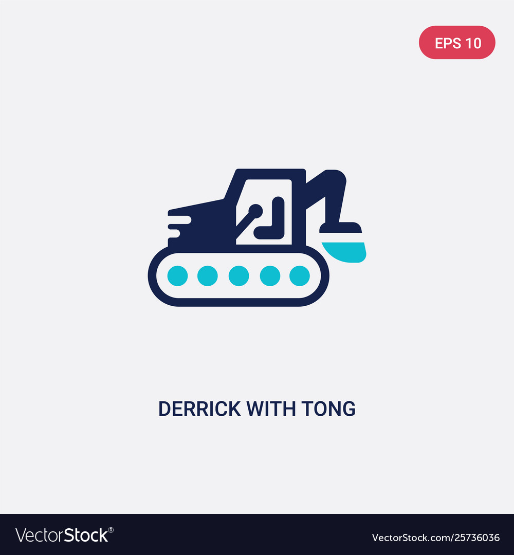 Two color derrick with tong icon from