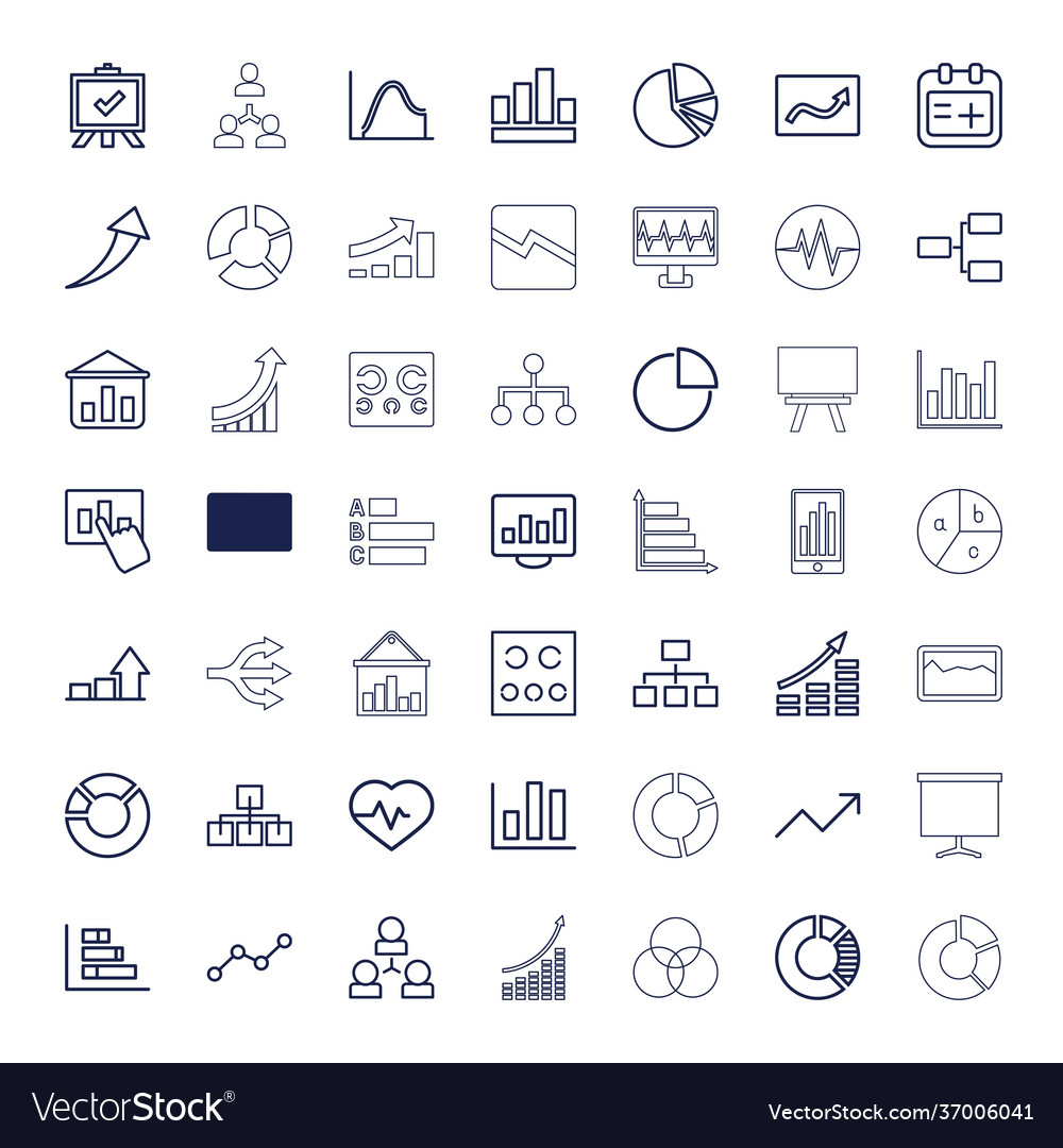 49 chart icons Royalty Free Vector Image - VectorStock