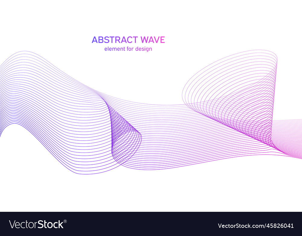 Abstract colorful wave element for design Vector Image Abstract colorful wave element for design