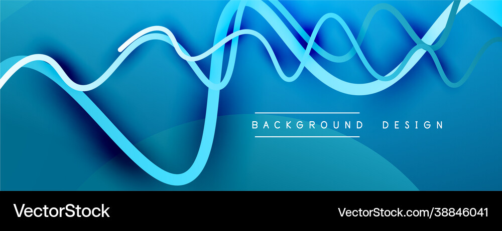 Abstract gradient background with wave line Vector Image