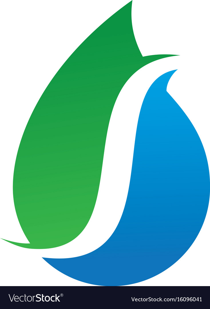 Abstraktes Wassertropfen Natur-Logo