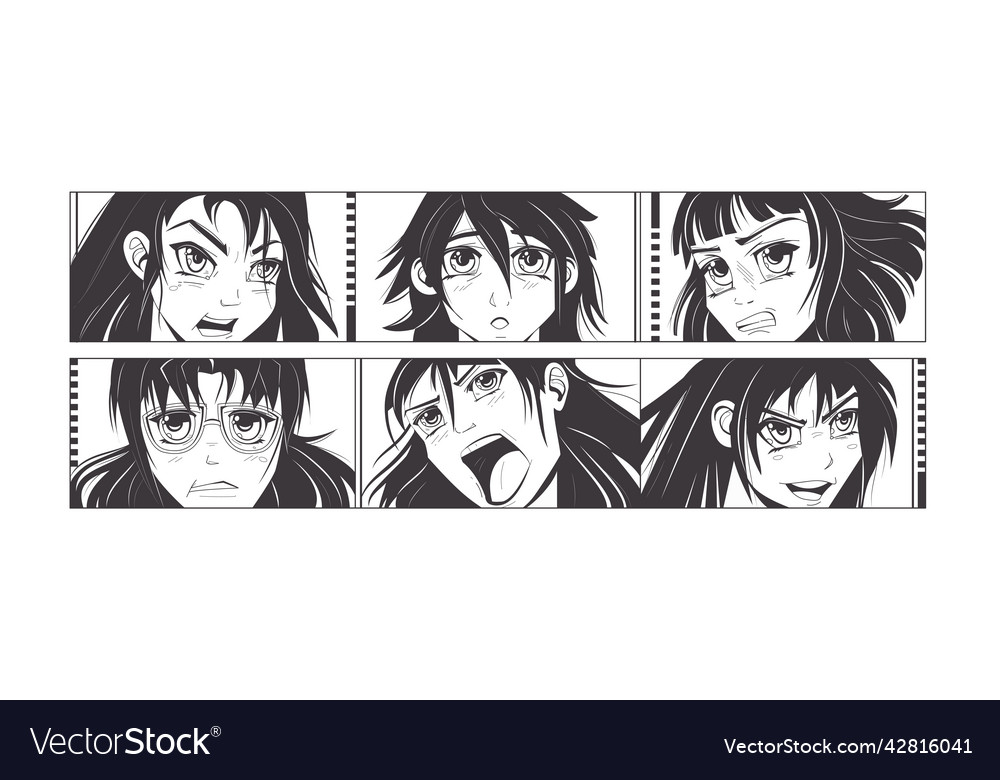 Premium Vector  Young girl anime style character vector illustration  design manga anime girl hair faces cartoon