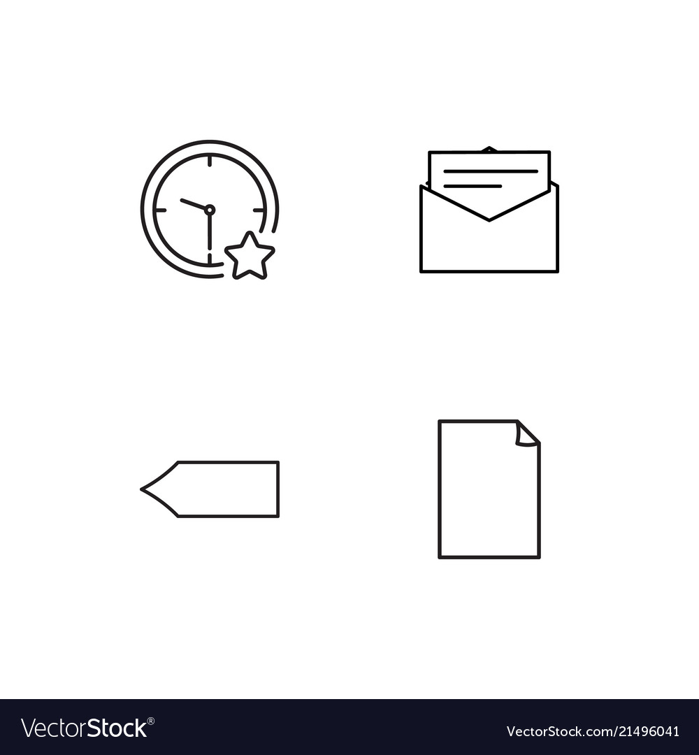 Banking linear icons set simple outline