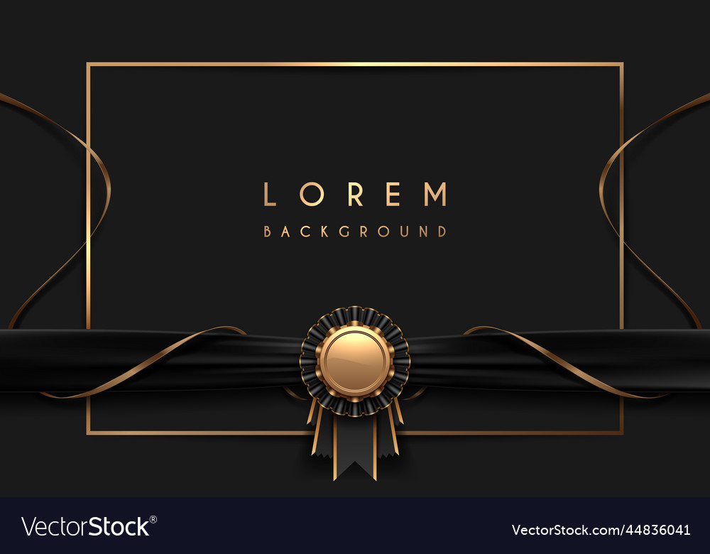 Black and gold luxury frame template Royalty Free Vector