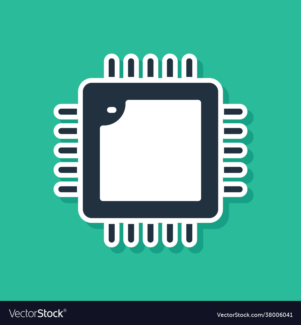 Blue computer processor with microcircuits cpu