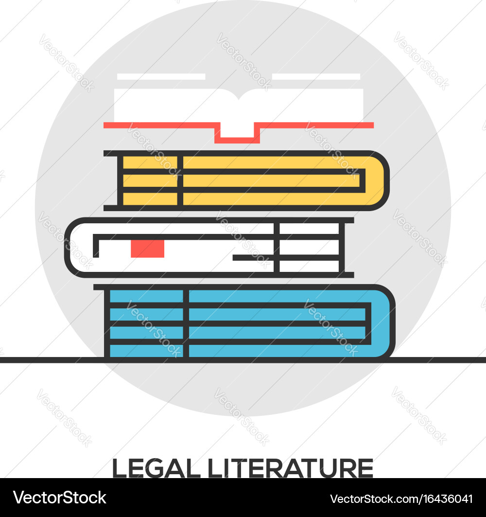Book line icon outline sign Royalty Free Vector Image