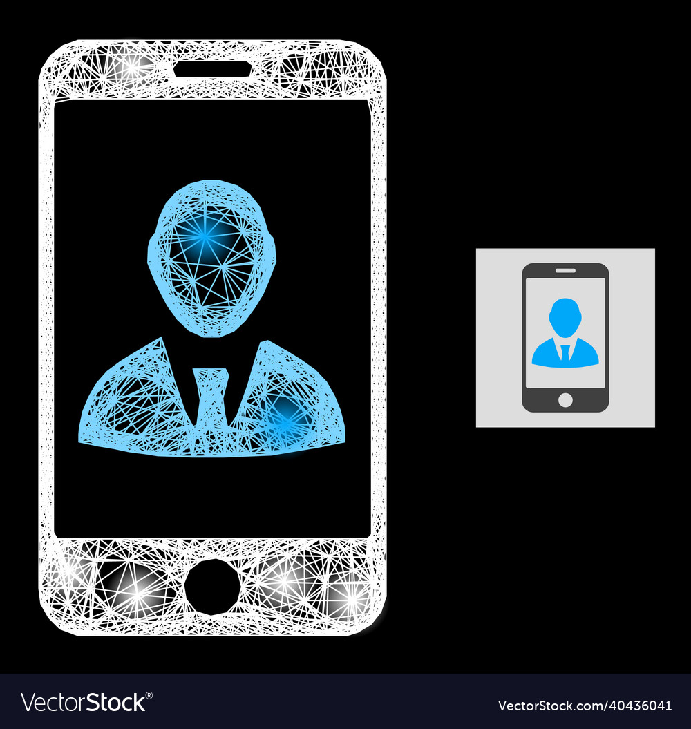 Bright irregular mesh mobile user profile
