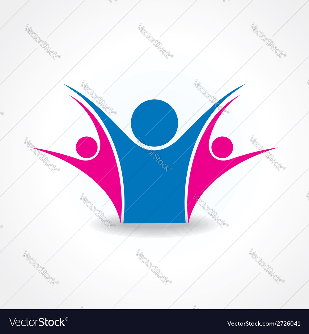 Celebrate or unity icon concept Royalty Free Vector Image