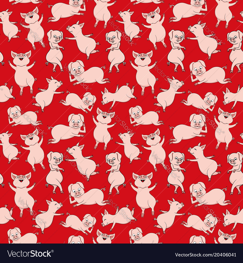 Cheerful Pig Pattern