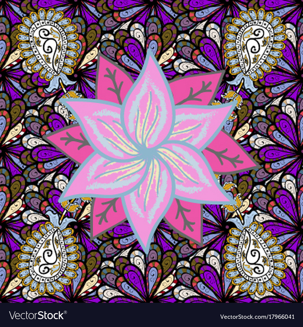 Colour spring theme seamless pattern background