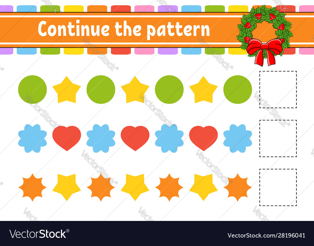 Continue pattern education developing Vector Image Continue pattern education developing
