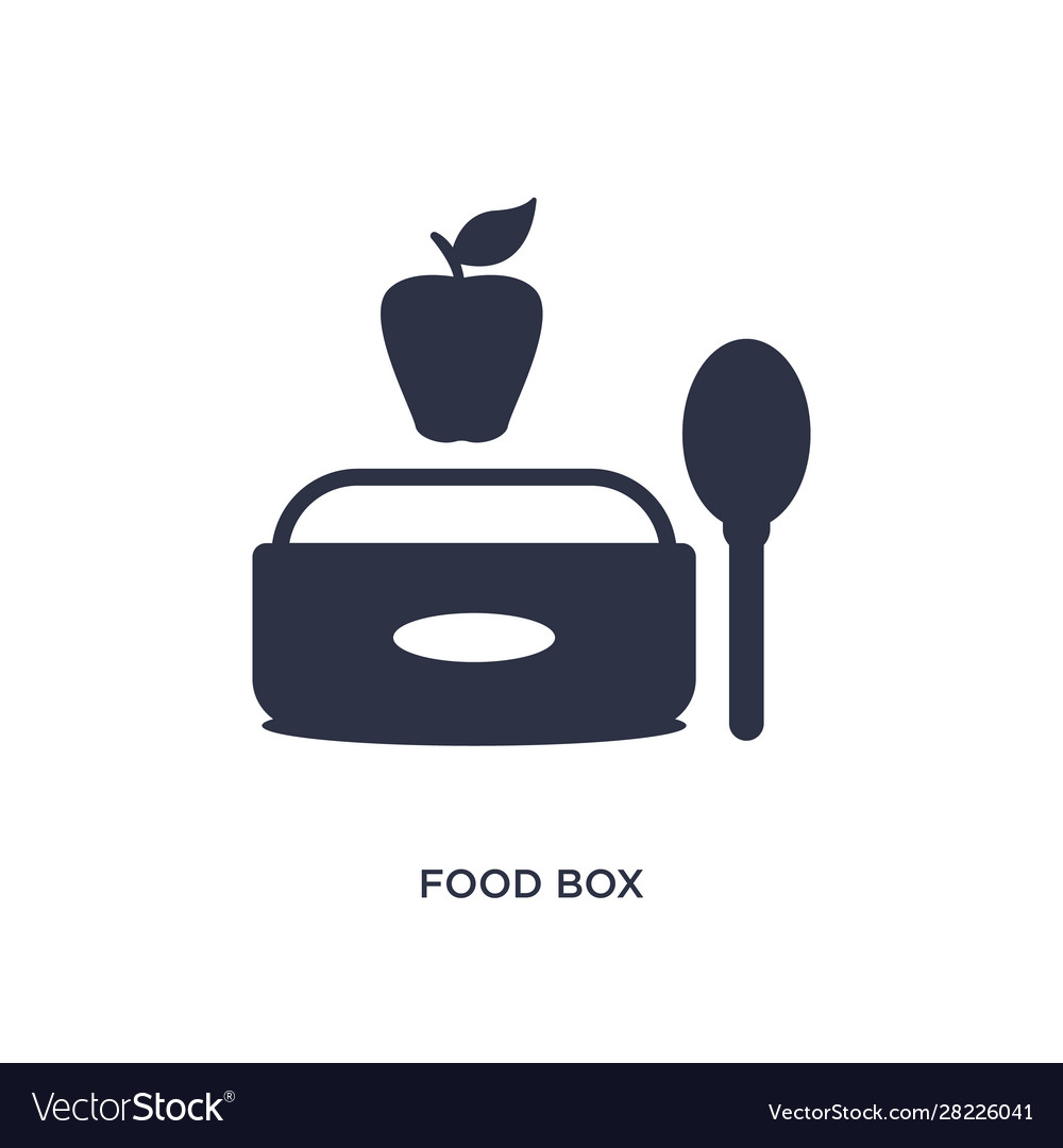 Food box icon on white background simple element Vector Image