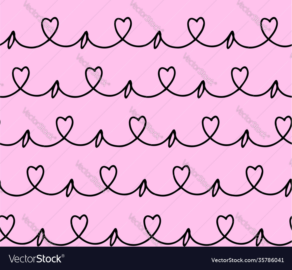 Hand drawn seamless pattern continuous vector image Hand drawn seamless pattern continuous