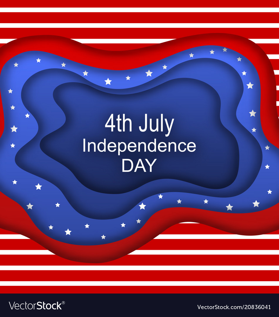 invitation for fourth of july independence day of vector image