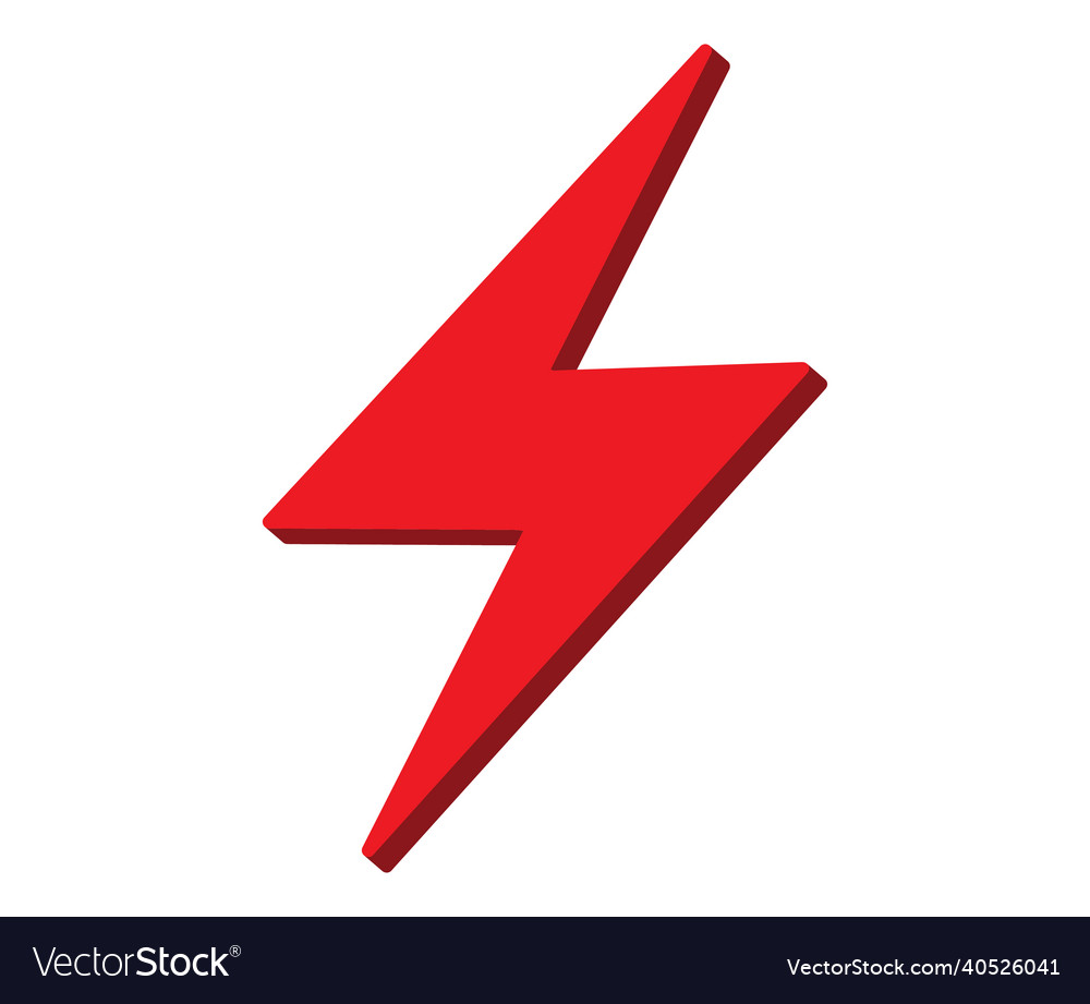 Lightning icon design vector image Lightning icon design