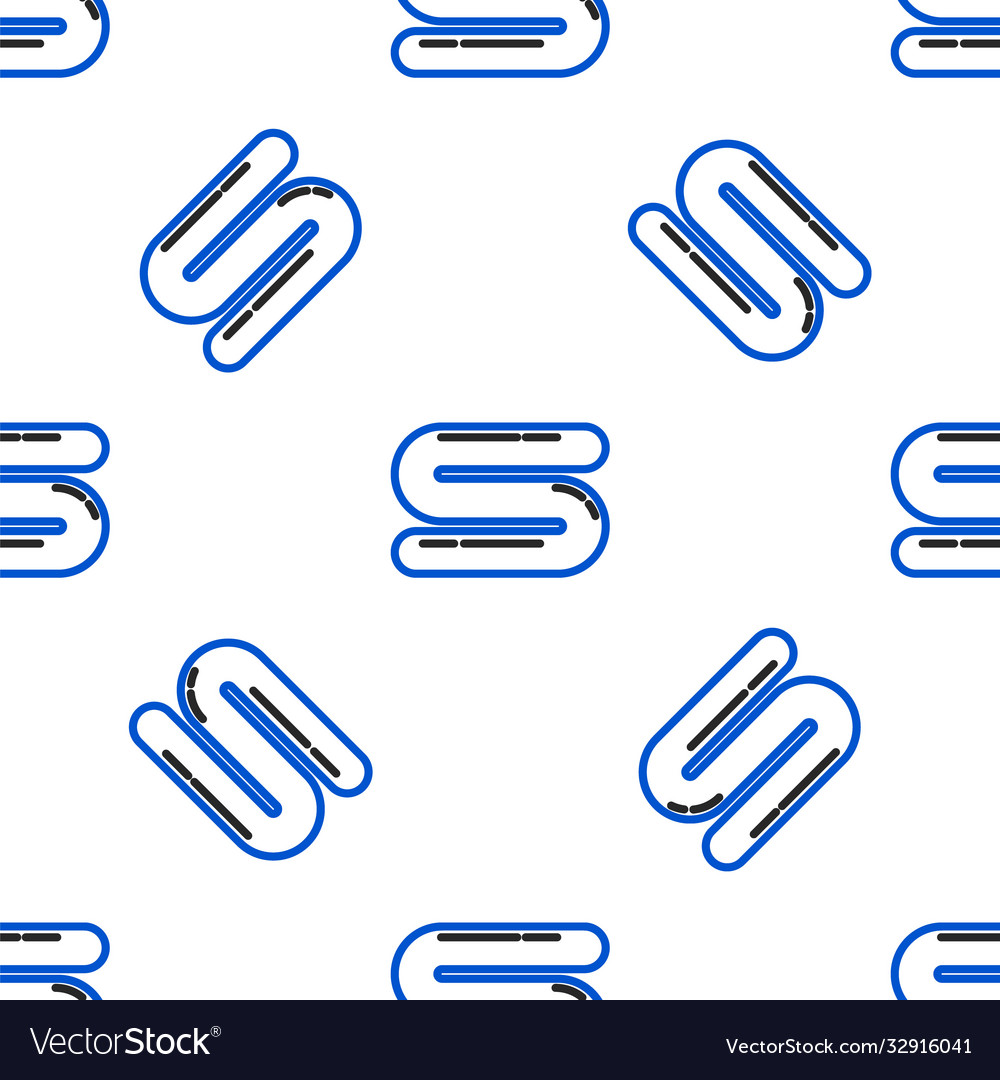 Line towel icon isolated seamless pattern on white