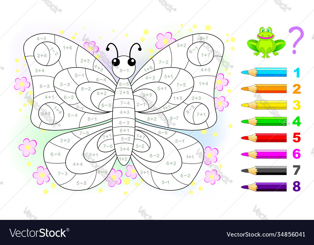 Math education for children coloring book Vector Image