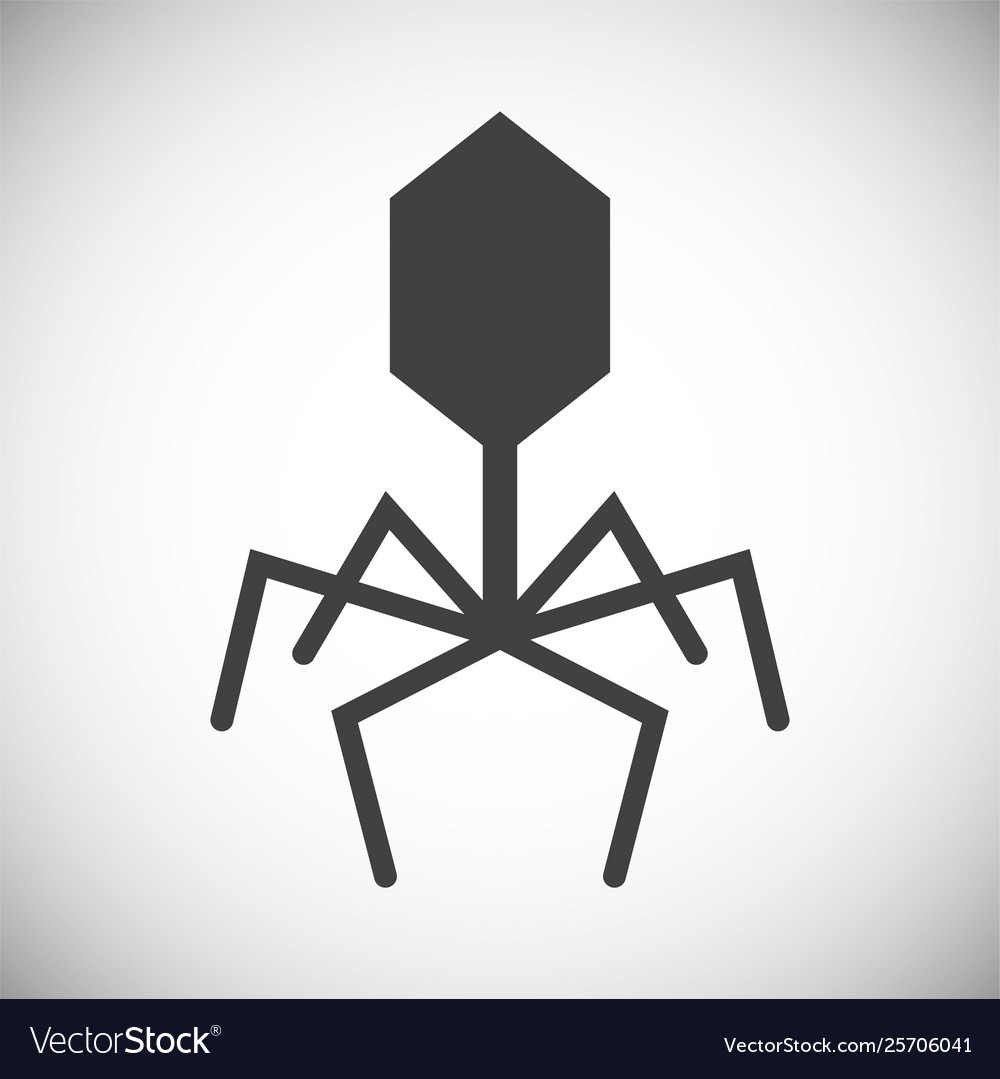 Microbe icon on background for graphic and web