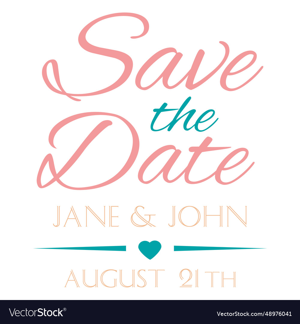 Save the date badge 4 vector image Save the date badge 4