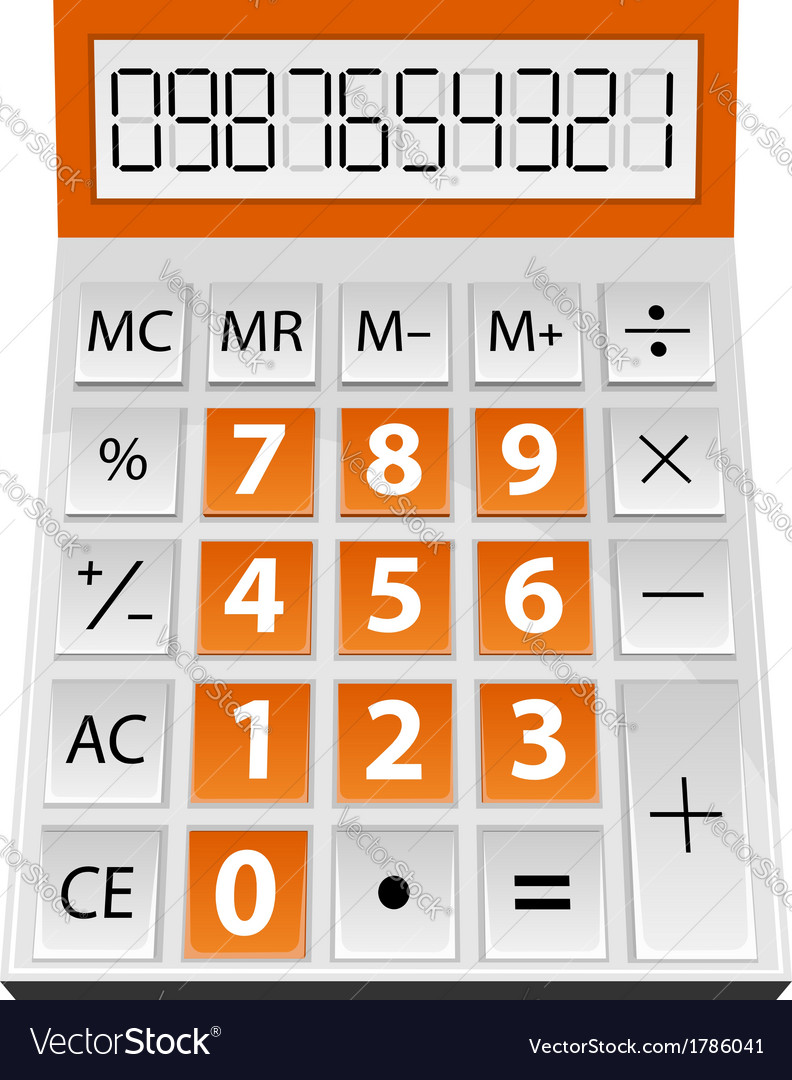 Simple calculator Royalty Free Vector Image - VectorStock