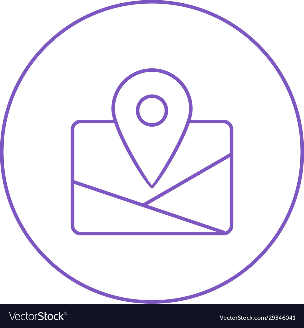 Unique maps line icon