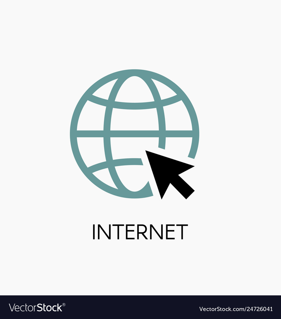 Website icon web browser internet symbol vector image Website icon web browser internet symbol