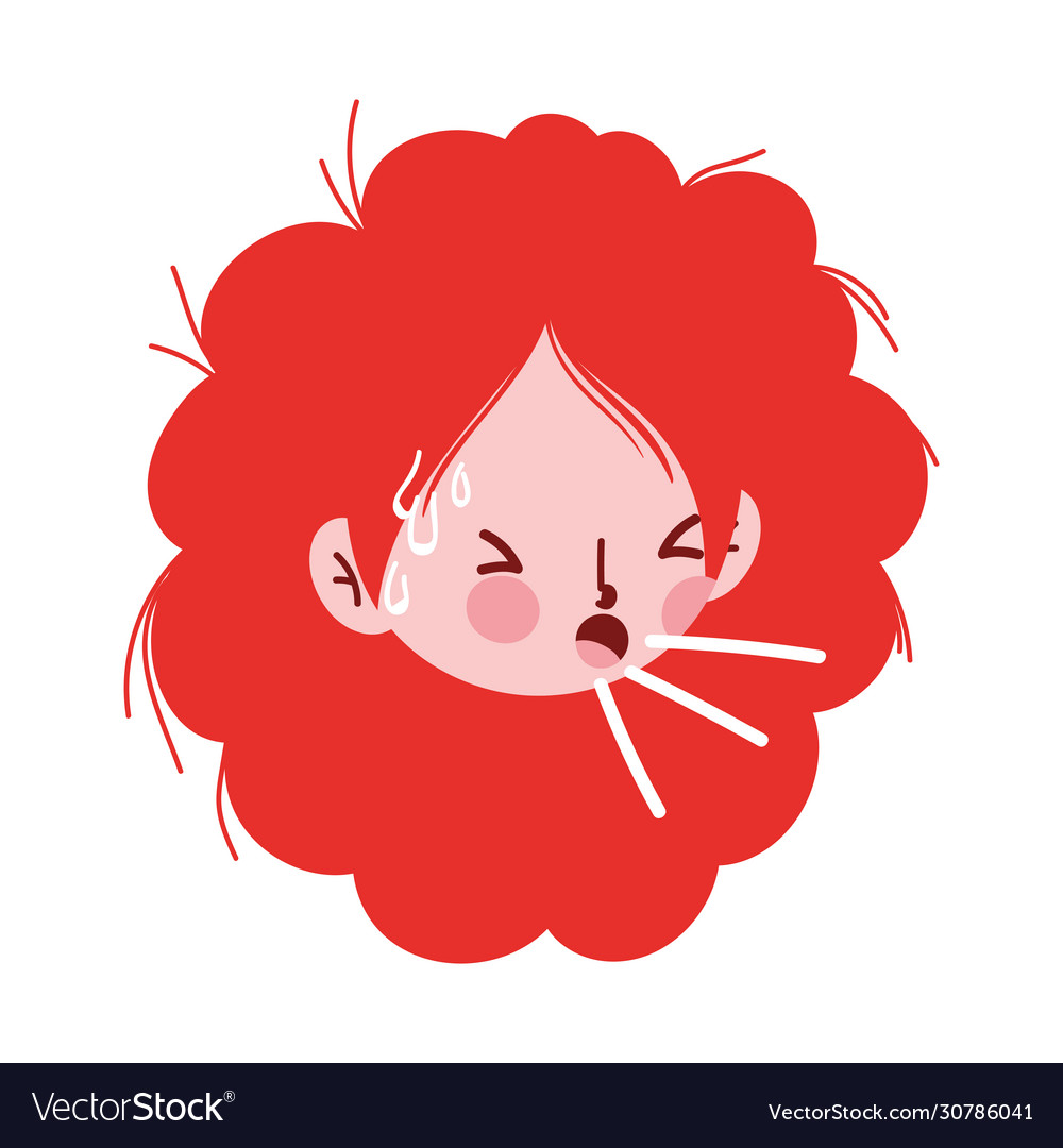 Woman with dry cough design