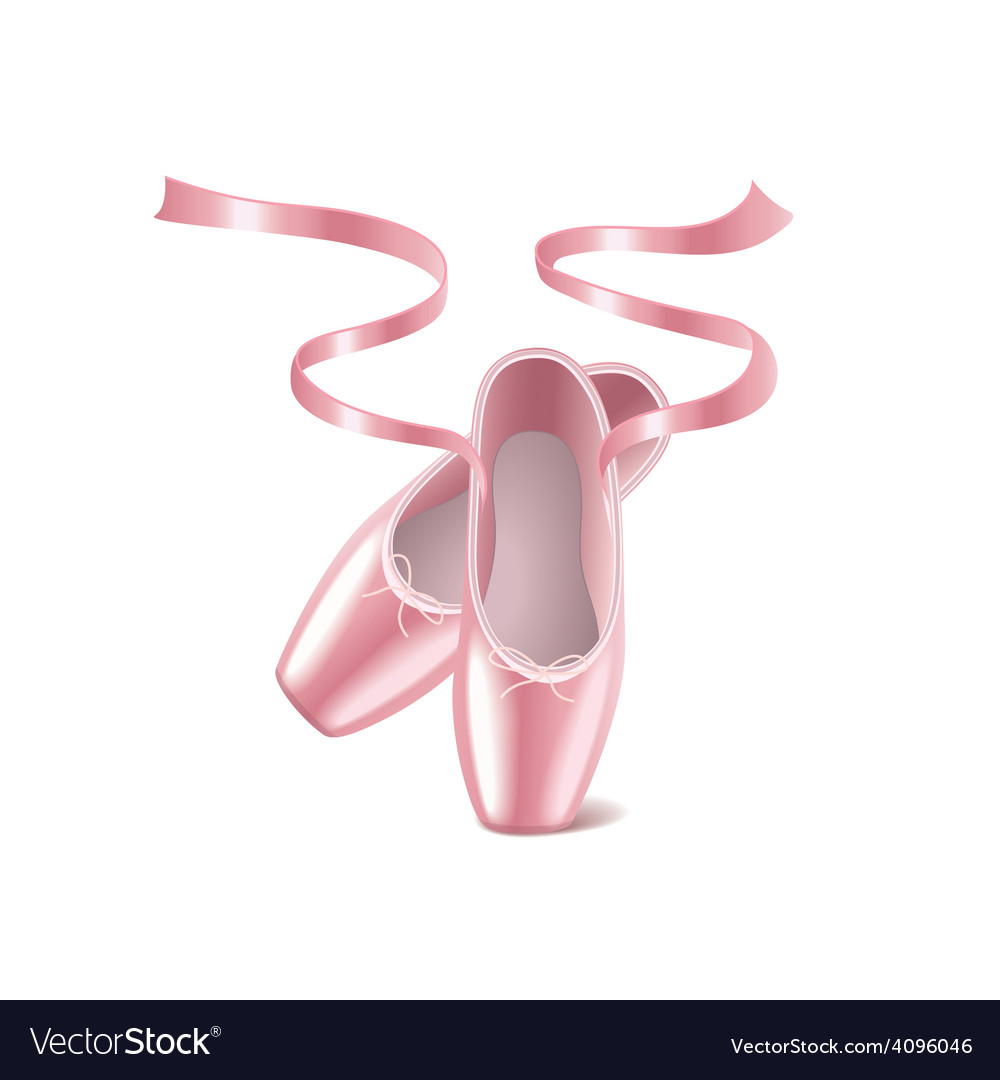 Ballet shoes isolated Royalty Free Vector Image