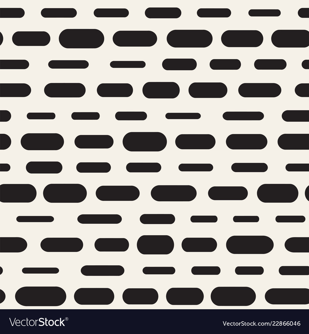 Black and white irregular rounded dashed lines vector image Black and white irregular rounded dashed lines
