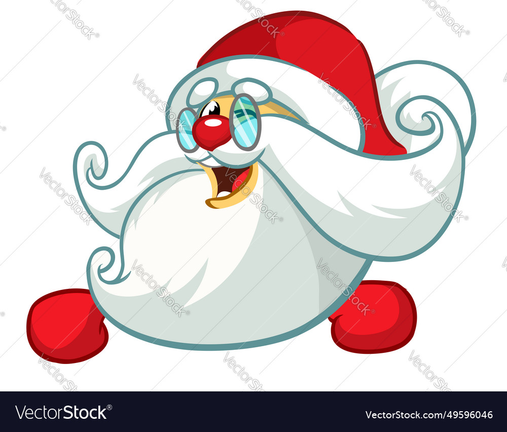 Cartoon funny santa claus for christmas or new