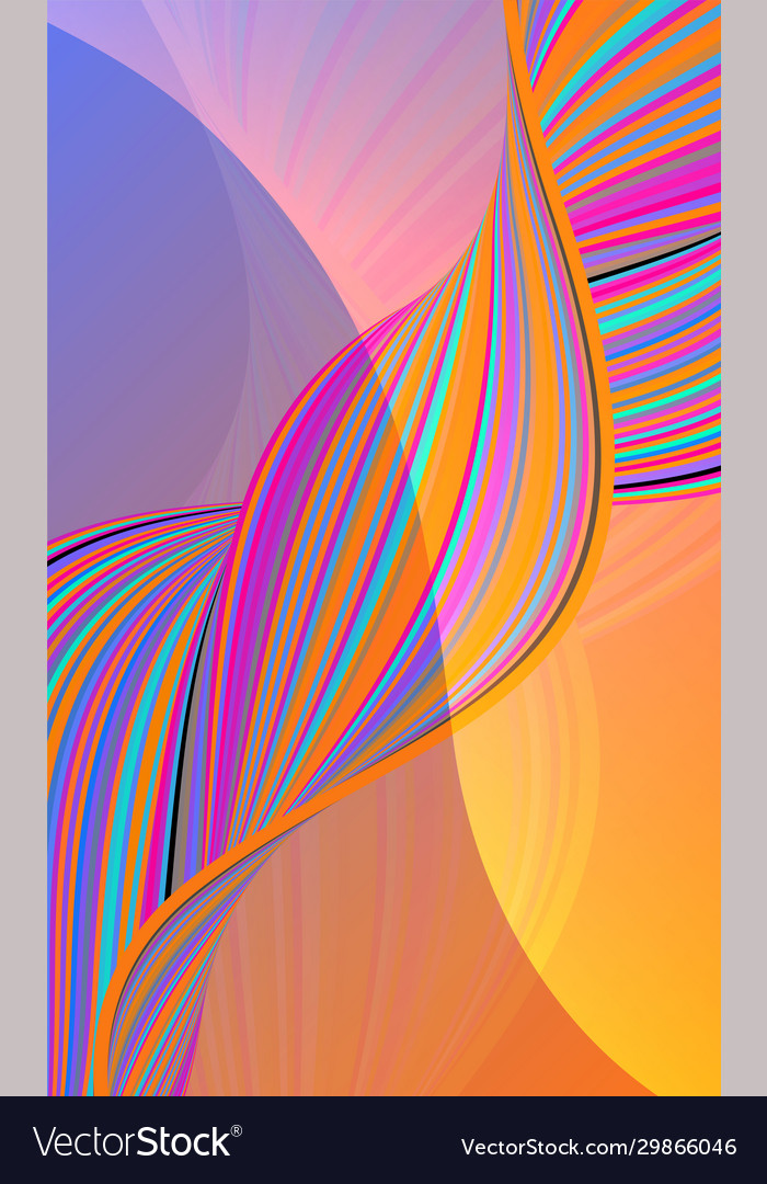Dynamic color abstract wave background vector image Dynamic color abstract wave background