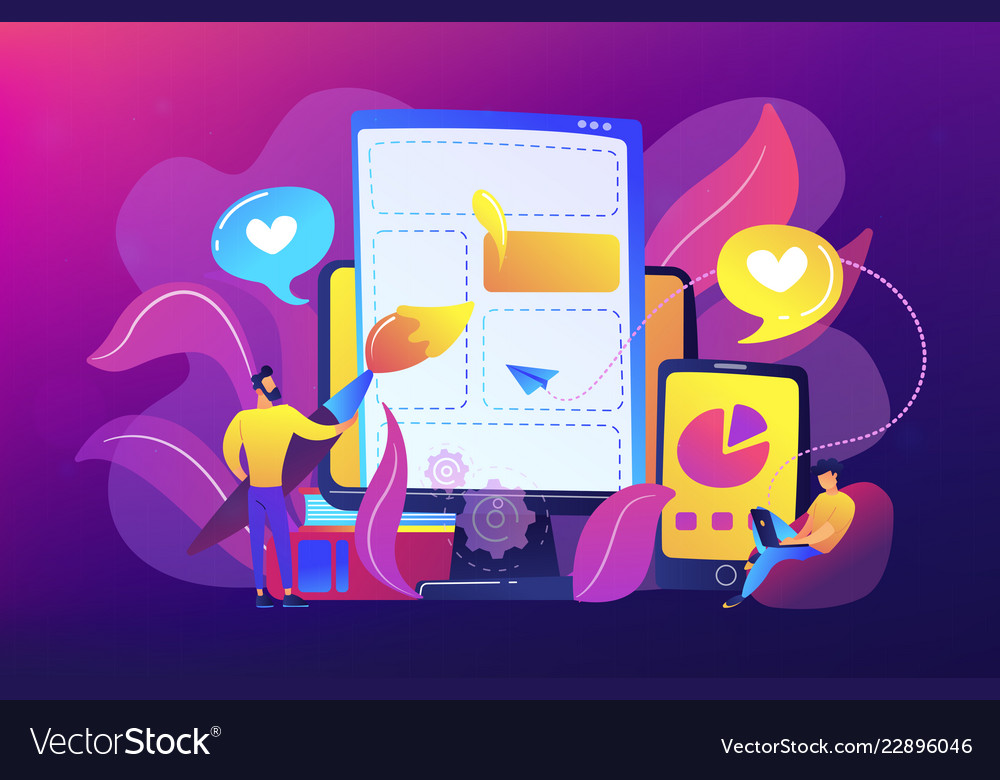 Front end development it concept Vector Image Front end development it concept