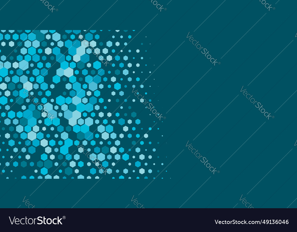 Geometric multi size hexagon with color