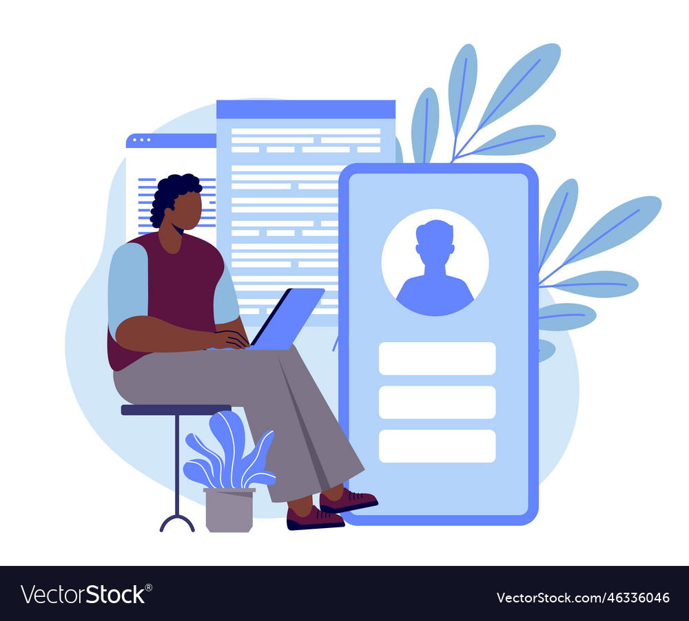 Interactive learning concept vector image Interactive learning concept