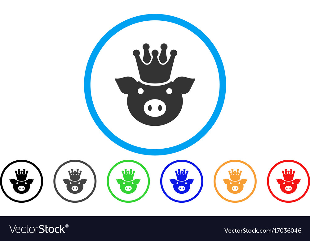 King pig rounded icon