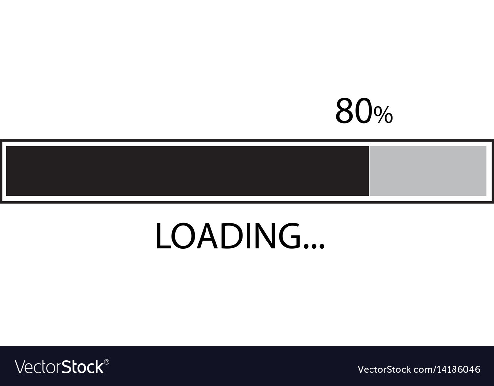 Download Loading bar icon on white background loading bar Vector Image